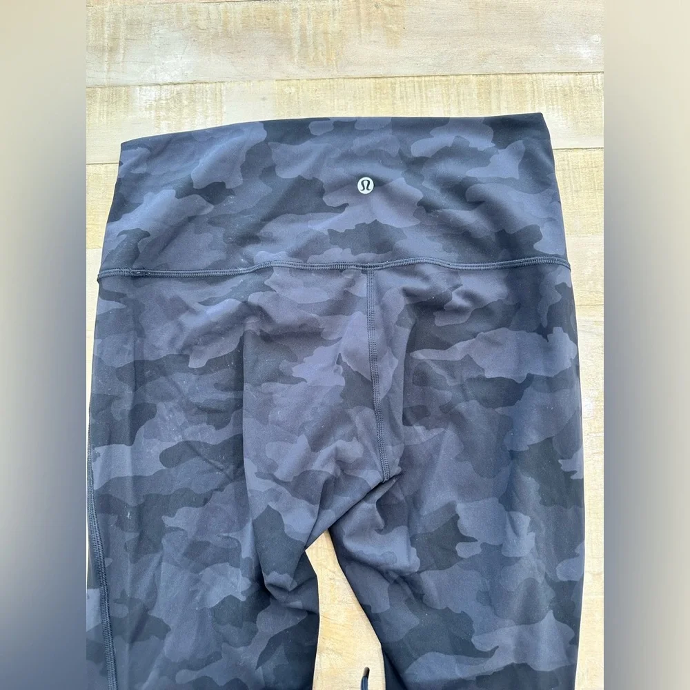 Lululemon Align invigorate high rise incognito camo cropped legging bottoms